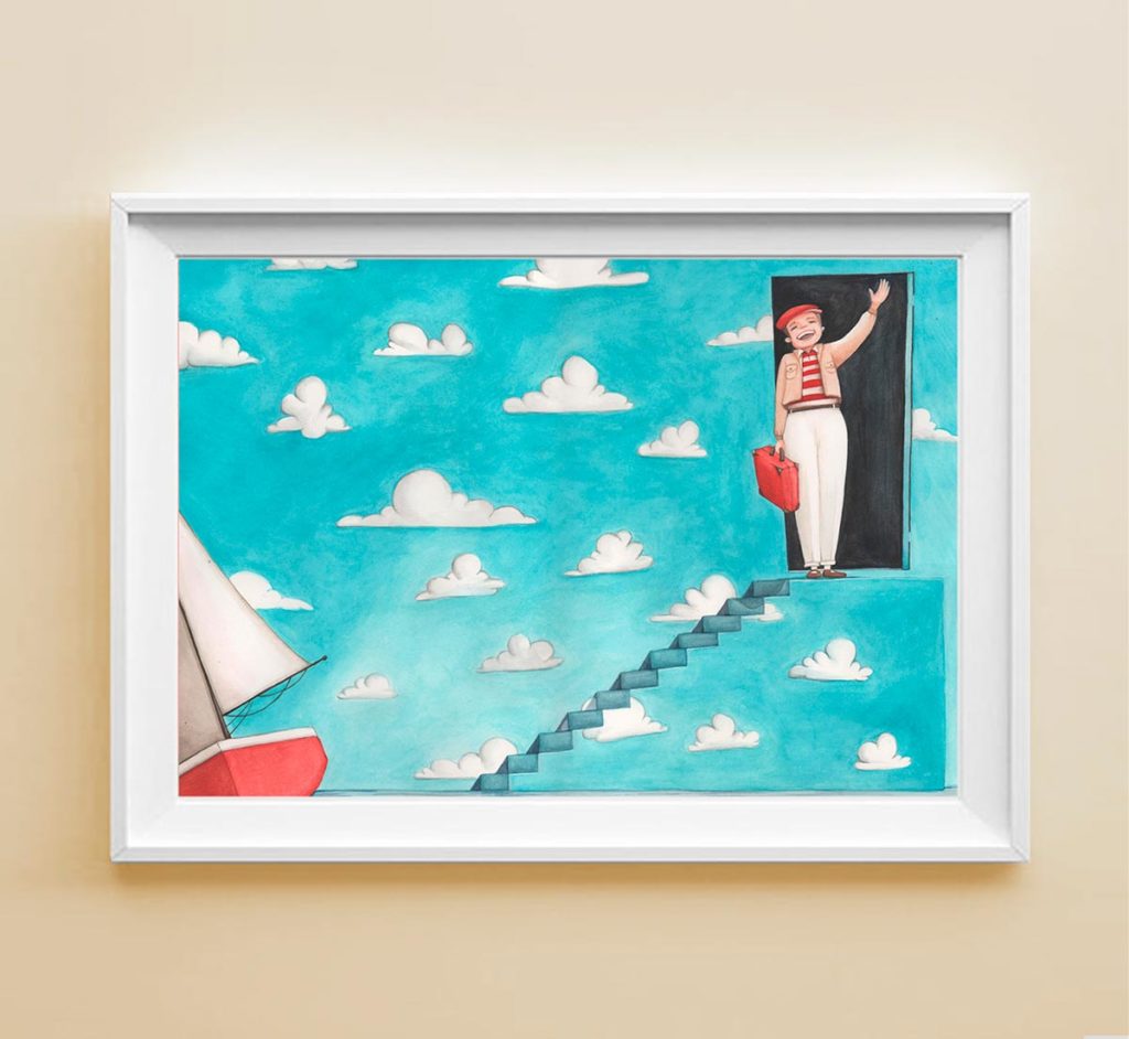 Stampa illustrata The Truman show in cornice