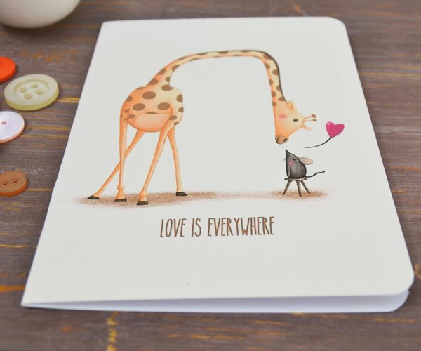 Greeting card Love is everywhere