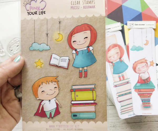 Clear stamps set Kids and book